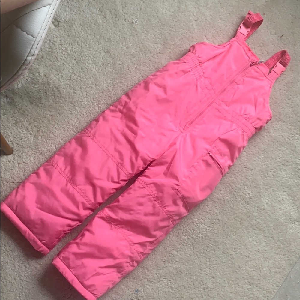 Girls pink snow jumpsuit